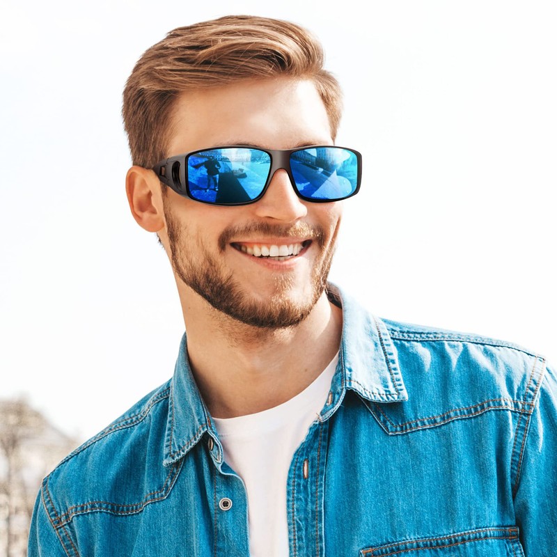 URUMQI Polarized Sunglasses for Men & Women UV400 Protection Over