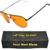 Orange Aviator Blue Light Blocking Glasses for Better Sleep -