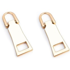 2Pcs Zipper Pull Replacement Zipper Repair, Slider Pull Tab, for Luggage Backpack Jacket Suitcase Coat Sewing Notions and Supplies (Gold)