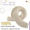 Moresoo Tape Extensions Echthaar Blond, Invisible Tape in Extensions 35cm