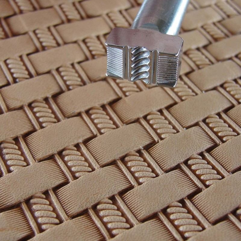 Rope Basket Weave Leather Stamp, Stainless Steel Leather Stamping Tool,