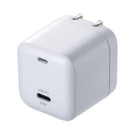 Sanwa Supply USB PD Compatible Cube AC Charger (PD20W) ACA-PD89W White