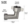 90-Degree Hose Elbow For RVs—Stainless Steel Construction—GHT3/4"Garden Hose Elbow Connector—Convenient