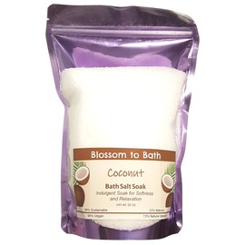 Coconut Bath Salt Soak (16 Ounce) - Phthalate Free Fragrance - is A Versatile Soaking Aid with a Bold Tropical Scent
