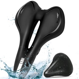 NOVATREK Bicycle Saddle Comfortable Soft Gel Ergonomic Waterproof Saddle for Men Women Shock Absorbing Breathable Bicycle Saddle Mountain Bike Road Bike City MTB e-Bike Bicycle Saddle