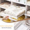 Pull-out Plastic Storage Basket with a Lid,Stackable Closet Organizers Drawer