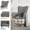 Lavish Home Rocking Chair - Teddy Fabric Upholstered Chair with