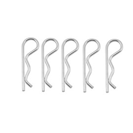 5 Pack Stainless Steel 304 R Shape Cotter Lock Pin, Locking Pins for Cast Grill Burner 2 mm x 45 mm, Fastener for Use on Hitch Pin Lock System