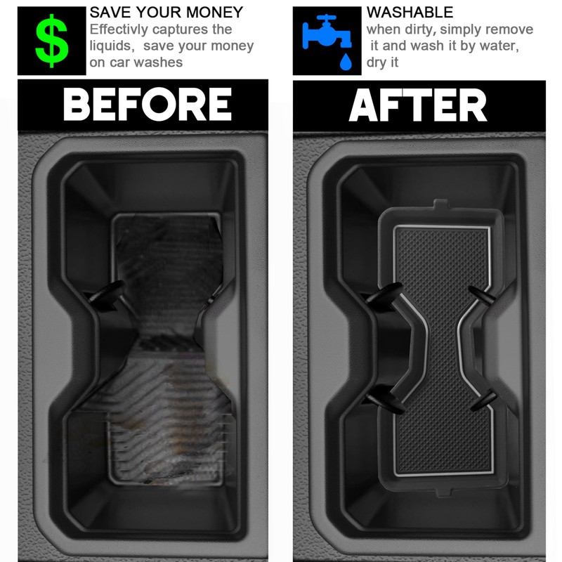 3D Cup Holder Inserts Coaster for Toyota Tacoma Accessories 2024