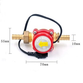 XUNKUNER Water Flow Sensor Switch HT-30 AC 0-110V 0.2A G3/4 "-3/4" Thread,Water Flow Sensor for CO2 Laser Tube Protecting (Caliber: 8mm)