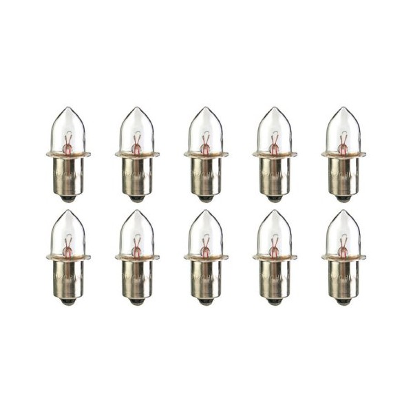CEC Industries PR13 Miniature Bulb, 4.75 Volt, 2.375 Watt, BA9s Base, Pack of 10