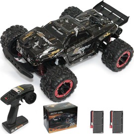 KAIMIO 1:18 RC Truck 40KM/H High Speed Brushed RC Car RTR 4WD Monster Truck, All Terrain Off-Road Waterproof 2.4GHZ Hobby Grade RC Car for Beginners and Adults (1809-Yellow)