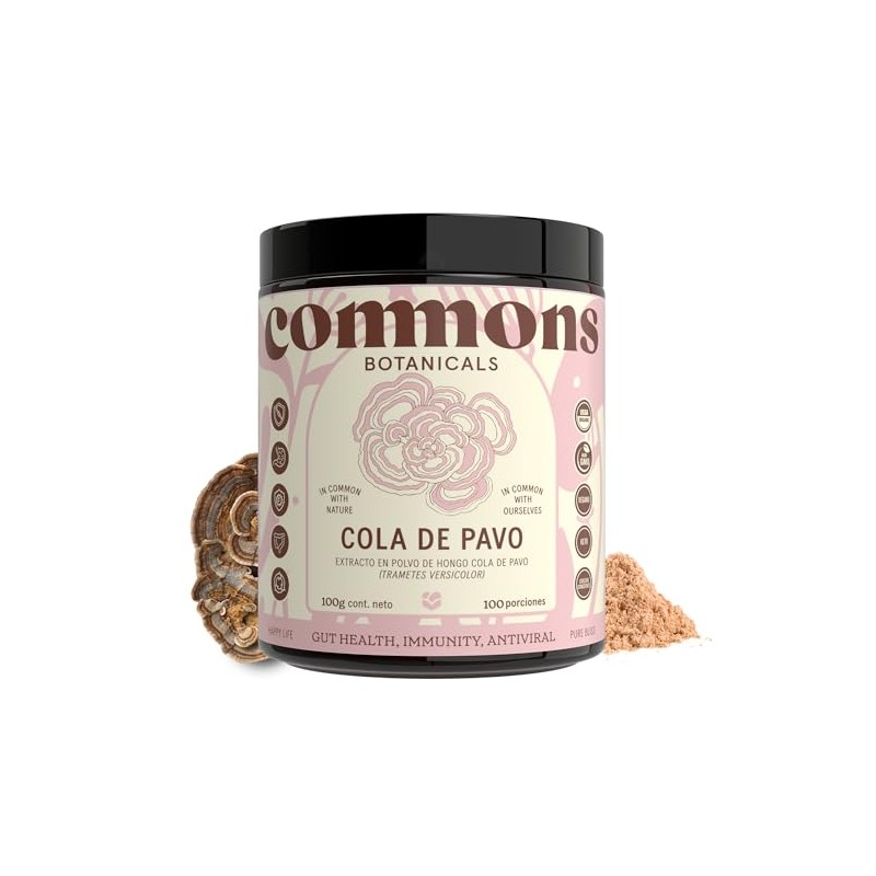 COMMONS Hongos Adaptógenos Hongo Cola de Pavo Extracto en Polvo