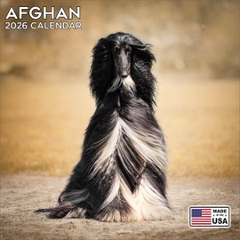 2026 Afghan Calendar - Dog Breed Wall Calendar - 12 x 24 Open - Thick No-Bleed Paper - 14 Month Planner Calendar Organizing & Planning