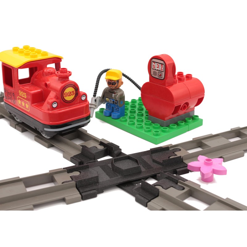 TracksCreations 4-way Rotary Crossing for Duplo Compatible Train