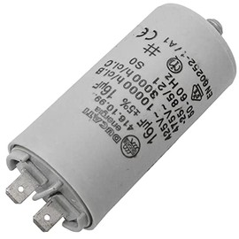 Lumonic Starting capacitor Ducati 416.10.99 A [incl. plug 6.3 x 0.8 mm] | motor capacitor 16µF 425V 36 x 70 mm I capacitor in insulated plastic housing