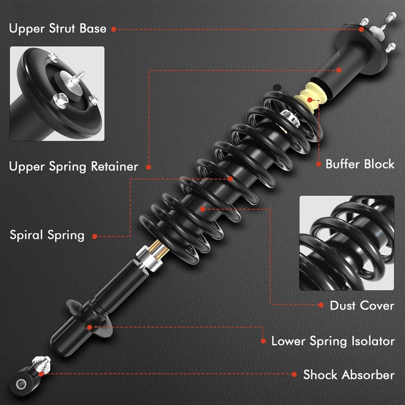 A-Premium Rear Load Adjusting Shock Absorber Compatible with Ford Ranger