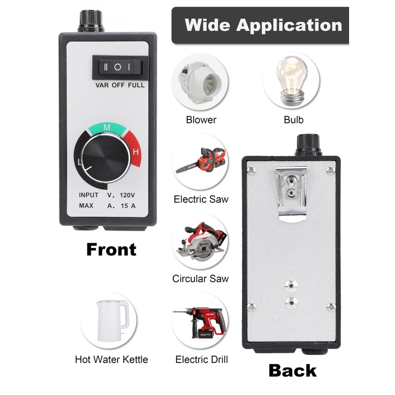Fan Speed Controller, Variable Speed Switch Controller Adjuster Electric Motor