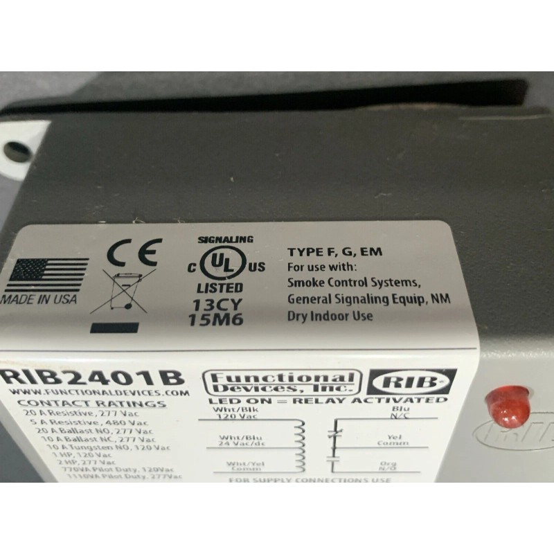 RIB RIBT2401B Enclosed Relay 395024A 24VAC SPDT 20Amp NEW