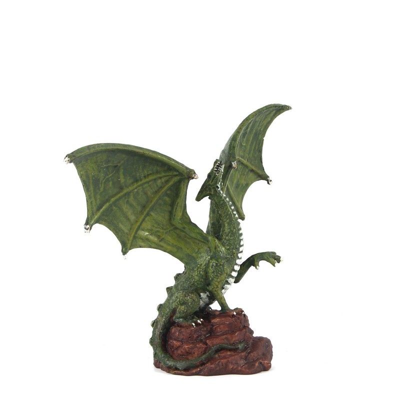 VOANZO Resin Green Dragon with Wings for Household Decoration Bar