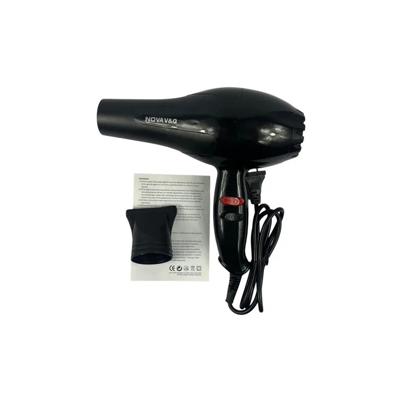 2 Pzs Secadora Cabello Aire Caliente O Frio Nova Vg