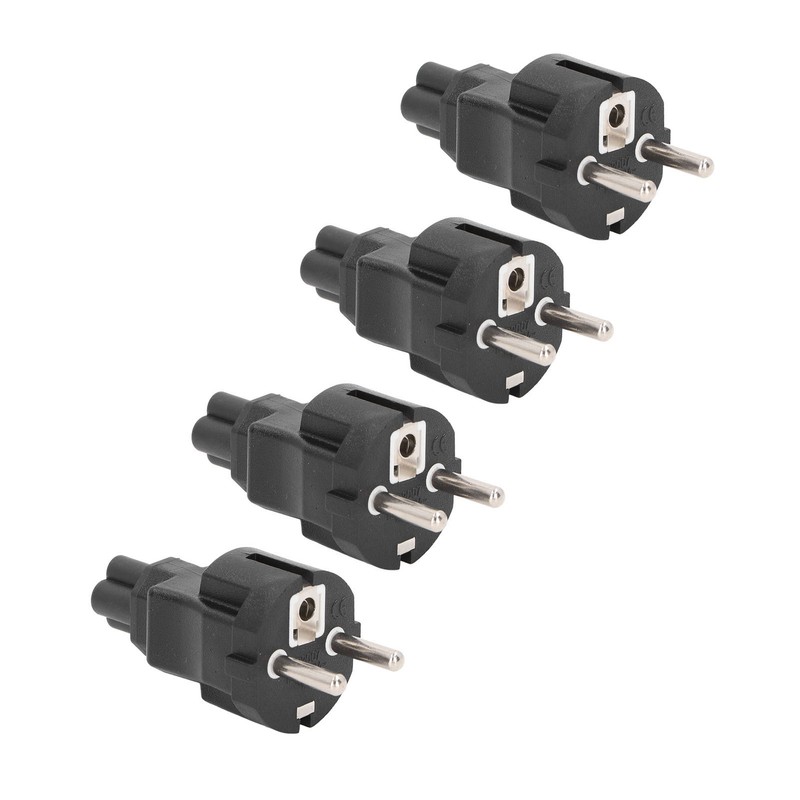 4PCS 2 Slot Plug to IEC320 C5 Power Adapter Professional