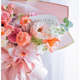 Flower Paper Pink - Pack of 24 Wrapping Paper in Pink - Waterproof Paper for Elegant Bouquets - Flower Bouquet Paper for Binding, Wrapping Flowers