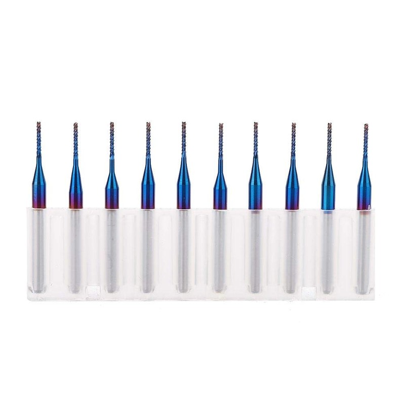 10 Piece End Mill Set Carbide Cutter Blue Corn Cutter