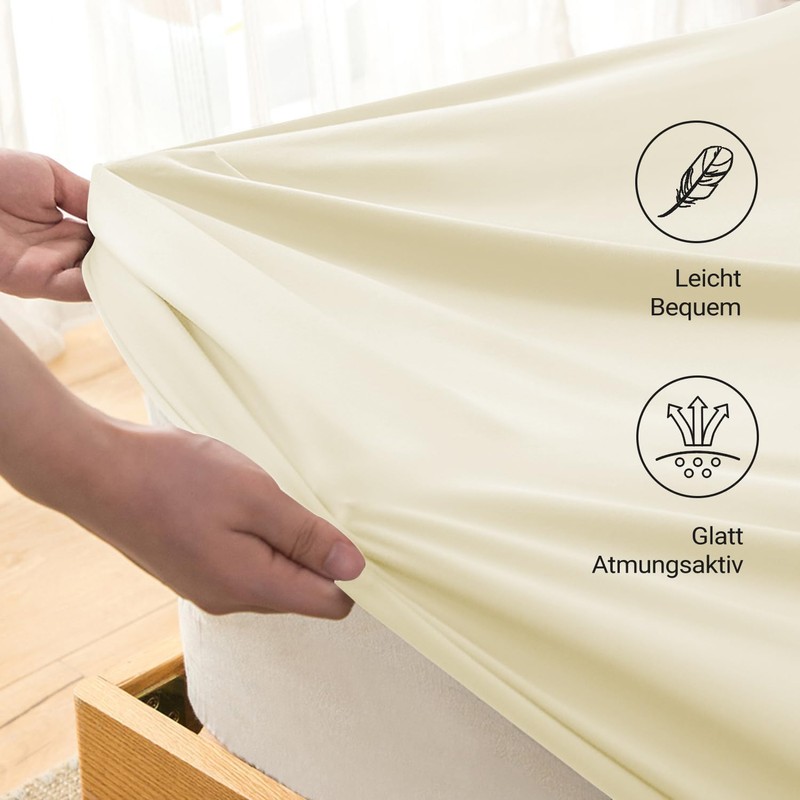 HENGWEI Bed Sheet, 180 x 200 cm, with Box Spring