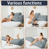 Rycwola Headboard Wedge Pillow with 2 Pack Neck Roll Pillow