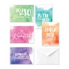 Paper Frenzy Watercolor Appreciation Thank You Note Cards and White