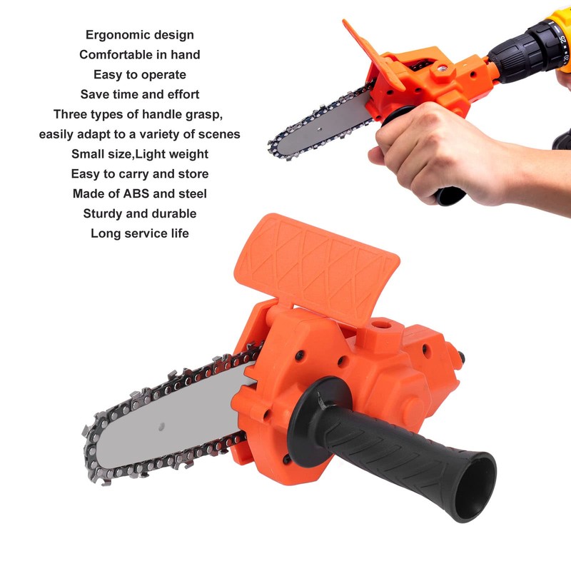 Electric Chainsaw Drill Attachment Chainsaw Adapter Easy to Use 3