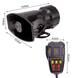 Car Loud Horn siren speaker 12V 115DB 7 Tone Sound Car Siren Vehicle Horn With Mic PA Speaker System