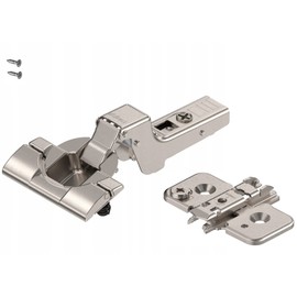 Blum Soft Close Full Inset Concealed Euro Cabinet Door Hinge Set with 110° Opening Angle & Clip Top BLUMOTION Technology for Frameless Cabinets (Includes: 2 Hinges, 2 0mm Mounting Plates, Screws)