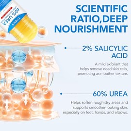 Uruses 2Pack Crema de Urea 60% más 2% Ácido Salicílico Barra de Cuidado para Pies, Crema para Pies para Eliminar Callos, Barra Hidratante para Pies pa