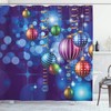 ABAKUHAUS Christmas Shower Curtain, Happy New Year Party, Fabric Fabric