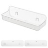 Diesisa Plastic Wall Mount Organizer, Adhesive Clear Acrylic Shelf, No