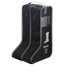 BSLVWG Boot Storage Bag, Portable Dustproof Short Boots Tall Boots Storage with Transparent Window,Shoe Sleeves for Travel,Hunting Hiking Fishing Boot Carry Bags for Men & Women (Black, Tall)