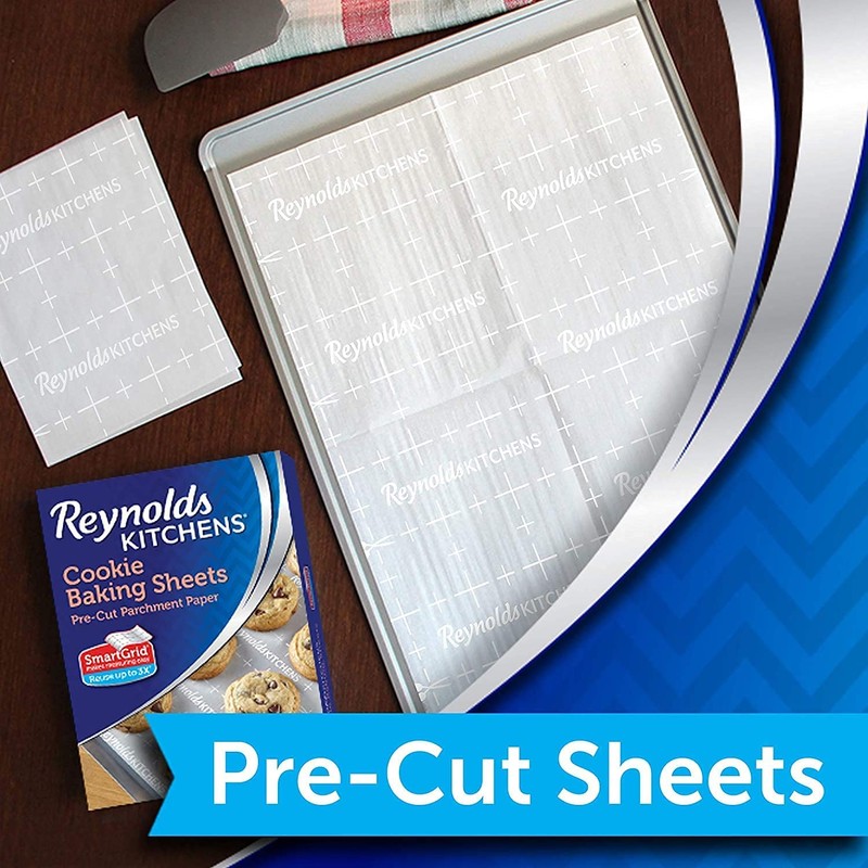 Reynolds Kitchens Cookie Baking Sheets, Pre-Cut Parchment Paper (22 Sheets,