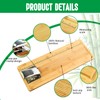 18" Bamboo Fish Cleaning Board Kit Anti-slip Fish Cutting Board