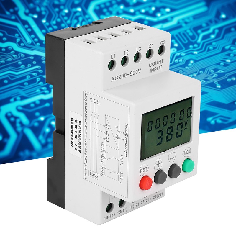 JFY-5-1 Over Under Voltage Phase Failure LCD Display Protector 3