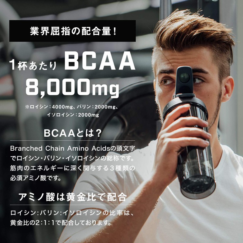 TARZA（ターザ） BCAA 8000mg アミノ酸 クエン酸 パウダー パイナップル風味 国産 500g