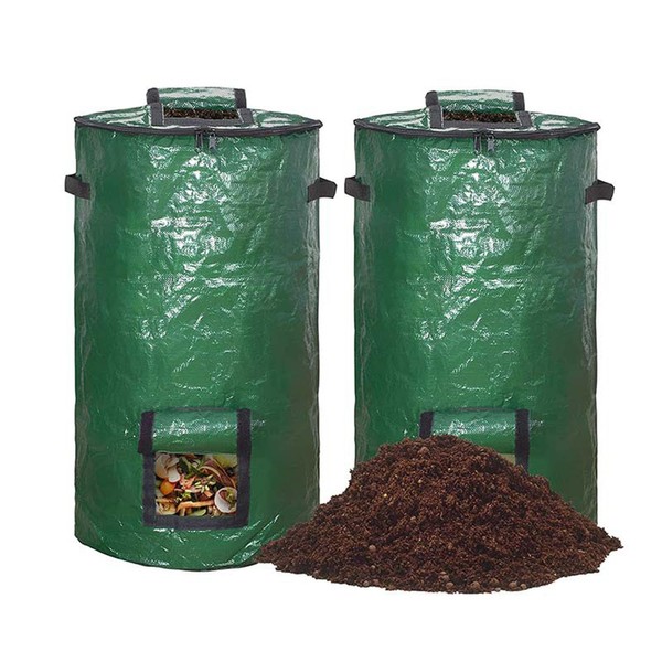 Set of 2 Stand Up Composter Garden - Quick Composter