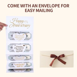HOMANGA Anniversary Card for Him Her, Anniversary Money Card for Cash Gifts, Happy Anniversary Card for Couple, Husband, Wife, Boyfriend, Girlfriend