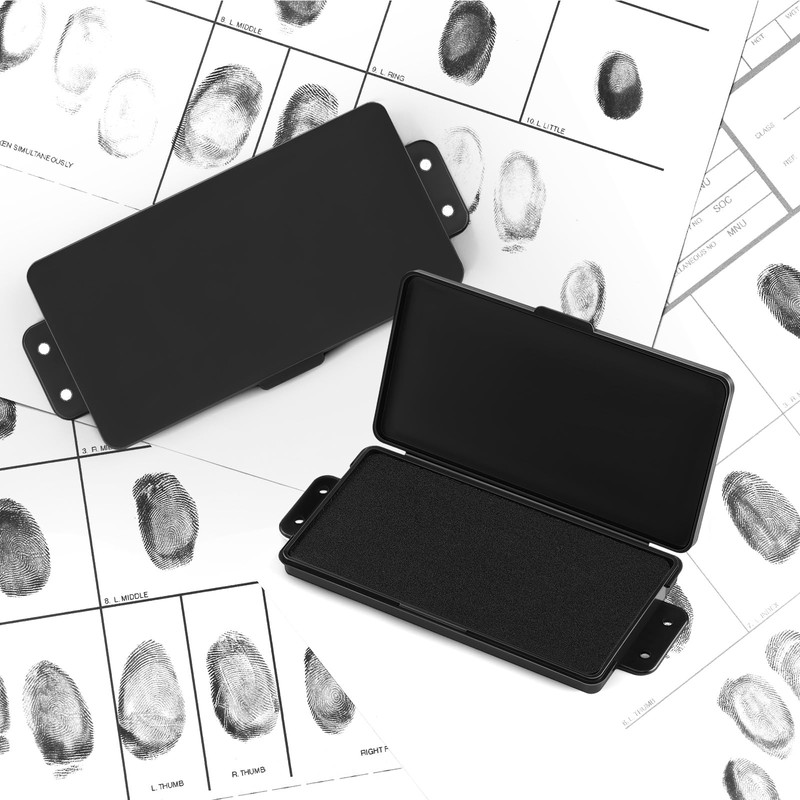 Humyoun 1 Pcs Fingerprint Ink Pads Rectangle Thumbprint Ink Pads