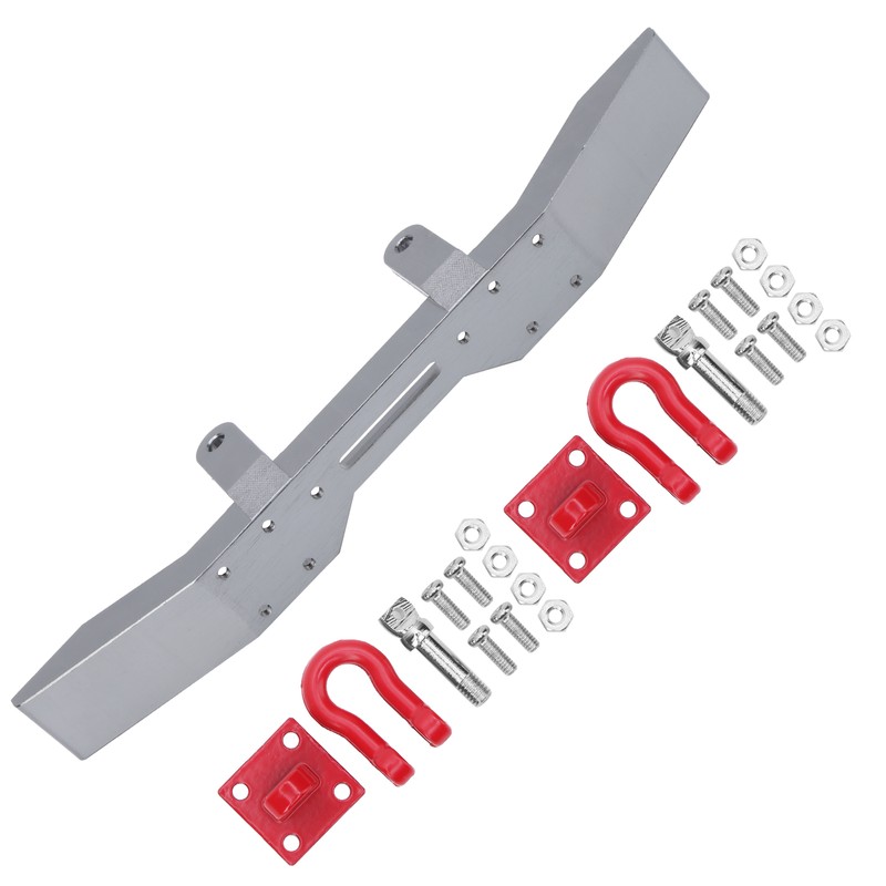 Aluminium Alloy Front Bumper CNC Polished Surface DIY for 1/16