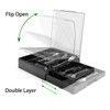Veimry Double Layer Cutlery Tray with Lid, Utensil Holder for