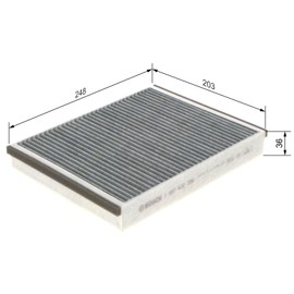 Bosch 1987432598 Active Carbon Filter