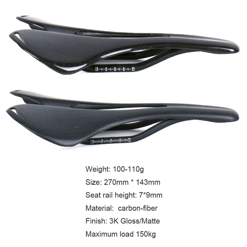 ESEN SP 3K Saddle Ultralight Carbon Fibre Matte/Glossy (3K Glossy)