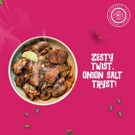 Onion Salt 2.3 oz (65 gm) w/Convenient Grinder Cap Healthy Warm Toasty Kitchen Staple Used for Seasoning Marinades Coatings Dressing Soups Stews Stir Fries Meatballs Potato Salad by Pride of India